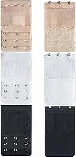 [Generic] 3 PCS Bra Extenders 3 Hook, Stretchy Soft and Comfortable Bra Strap Extension, Women's Bra Extenders,Bra Extenders 3 Hooks, Mixed, One Size