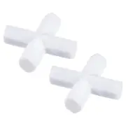 Magnetic Stir Bar Rod 40mm 1.57" Cross Shape PTFE Coating White 2Pcs