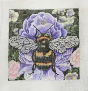 Needlepoint Canvas Hand Painted 16 mesh William Morris Honey Bumble Bee Was $170