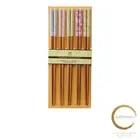 New Kawai Chopsticks Set 5P Susu Bamboo Pale Color Cherry Blossom 22.5cm 029061