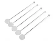 5PCS Stainless Steel Swizzle Stick Blender Home Bar Bartending Tool for Cocktail Coffee Milk Tea
