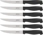 Laser Steak Knife Box 6 Piece Kitchen Knife Set Silver & Black