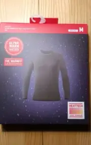 Uniqlo Heattech Size M Dark Grey Crew Neck Pullover Jumper Layer RRP $49.90