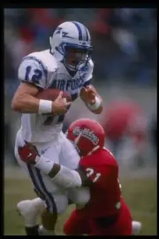 Quarterback Beau Morgan Air Force Falcons gets tackled by Fresno S- Old Photo