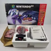 New Nintendo 64 N64 Atomic Purple Set Bundle Video Game Console NUS-001