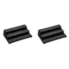 2x Madesmart 3-Tier Shelf Organiser Kitchen Spice Rack Rectangle 37x24cm Black