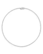 Bloomingdale's Fine Collection Certified Diamond Double Prong Tennis Necklace in 14K White Gold, 3.0 ct. t. w.