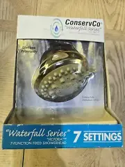 ConservCo Waterfall Series, 7 Function Fixed Shower Head