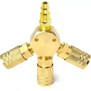 Adapter Splitter Air Hose Connector Manifold Brass Fitting Adapter Splitter