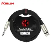 Kirlin 25FT XLR Female to 1/4" Mono Plug Patch Cable MP-482 PR-25/BK