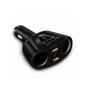 3.1A Dual USB Car Charger Cigarette Lighter Sockets 120W Power Support Display Current Volmeter