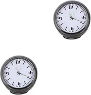 2pcs Car Clock Car Vent Clips Charger Powered Mini Alarm Clock Travel Electric Magnetic Clock Truck Mini Dashboard Clock Small Clock Car Decor Clock for Car Dashboard Kit Abs White