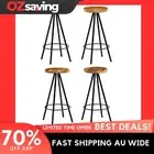 bar stool set industrial kitchen dining room 4 pcs 30 cm brown 6239