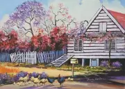 Jacaranda Cottage Wisteria Cottage Microfiber Towel Jenny Sanders Art 70*50 cm
