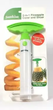 1 Ct Sunkist 2 In 1 Easiest Way Pineapple Corer & Slicer Insert & Twist To Slice