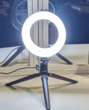 2in1 LED 6" Ring Light W/ Tripod Stand & Clamp Mini LED Camera Cell Phone Holder