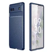 For Google Pixel 6a Carbon Fiber Texture Collision Resistant Mobile Phone Case Soft Tpu Back Cover