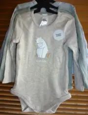 ANKO 3 Piece Long Sleeve One Piece Outfits Size:0 (6-12 mths)