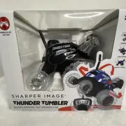 Sharper Image Thunder Tumbler Remote Control 360 Degrees Spinning Black Car. New