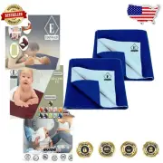 Leak-Proof Baby Crib Mattress Protectors - Reusable Soft Sheets 30"x40" Set of 2