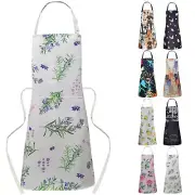 Adjustable Waterproof Kitchen Apron for Women with 2 Pockets, Cute Cooking Ch...