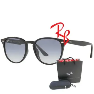 【RayBan 雷朋】亞洲版 時尚太陽眼鏡 舒適加高鼻翼設計 RB4259F 601/19 黑框抗UV漸層鏡片 公司貨