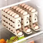 Large Capacity Egg Roller Rack Four Tier Refrigerator Egg Storage Box