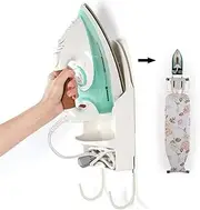 Wall Mounted Iron and Board Holder - White