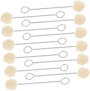 KOCKSHION 40Pcs Leather Dye Wool Daubers Durable Wool Balls Brush for Crafting Long Handle Applicator Tool for Leather Dyeing Staining Projects