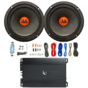 2x JBL 6.5" 300W Max Midrange Woofer Speakers, 300W RMS Power Compact Amplifier