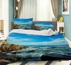 3D Ocean Stones 2821NA Bed Pillowcases Quilt Cover Duvet Kathy Barefield Fay