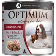 Optimum Weight Management Chicken and Rice Canned Wet Dog Food 12pk