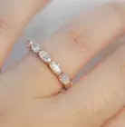 Full Eternity Sterling Silver 1.80 CT Moissanite Oval Shape Anniversary Ring