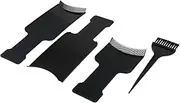 WEKADRIN 4pcs Hair Coloring Brush and Highlighting Board Professional Hair Dye Comb Kit for Salon and Home Use Comfortable Grip for Stability