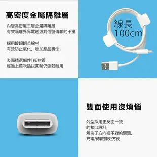 紫米 Android 安卓Type-C to USB-A 2A 高速充電線 TPE 快充傳輸線 100cm AL701