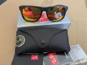 New Ray-Ban Polarized sunglasses Classic Justin RB4165 Red /Orange Flash Lens