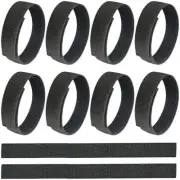 10 Pcs Black Boot Blousers Military Strap Band 1" Hook & Loop Blousing Garter