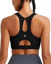[RUNNING GIRL] Sports Bras for Women High Support,Racerback Molded Cup Sports Bra Yoga Athletic Workout Bra,B-D Cups