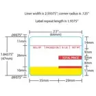 Ishida 1819 for Alpha Cosmic UPC 47mm, Red/Yellow, 12 Rolls, 800 Labels per Roll