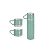 500ml Stainless Steel Thermo Bottle with Cup Coffee Thermos Stainless Steel Vacuum-Insulated Water Bottle-Green