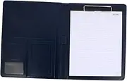 KALLORY Portfolio Document Folder Pu A4 File Storage Business Card Organizer Leather Simple Design