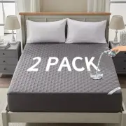 2 Pack Waterproof Mattress Protector, King Size Mattress Pad with Deep Pocket...