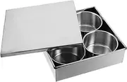 Box Seasoning Box Seasoning Containers Steel Seasoning Bin Condiment Container Seasoning Storage Case Food Storage Containers Spice Container Silver Stainless Steel