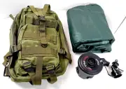 NEW Outdoor Tactical Military Backpack w/ INTEX Quick Fill Pump & Twin Mattress