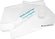 Nationwide Paper 500x750mm White Acid Free Tissue Paper Large Quality Wrapping Gift, Packaging, Arts & Craft, 100 Sheets