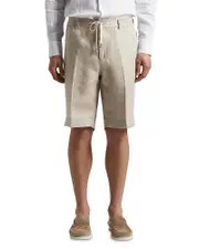 Peserico Linen Drawstring Bermuda Shorts