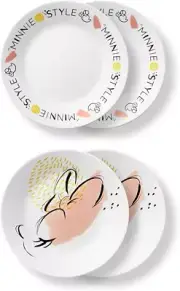 Corelle Minnie Mouse Appetizer Plate set of 4