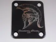 Fender Strat/Tele Neck Plate - SPARTACUS BLACK " Made in USA