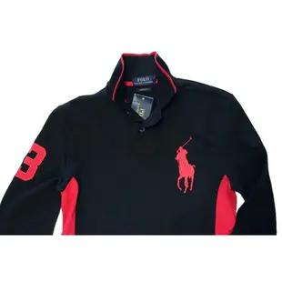 Polo Ralph Lauren 長袖 大馬 POLO衫 刺繡 小尺碼 紅色 黑色 XS 【以靡專櫃正品 imy88】