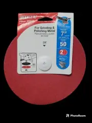 Diablo 7" 50 Grit Fiber Disc For Grinding And Polishing Metal X 2 Discs